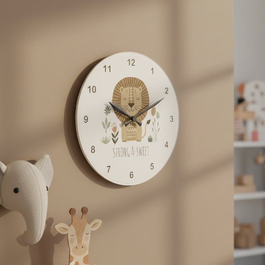 Safari Portrait Lion Ivory ID1264 Grote Klok