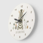 Safari Portrait Zebra Ivory ID1264 Grote Klok (Hoek)