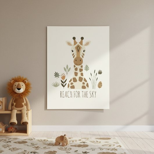 Safari Portraits Giraffe Ivory ID1264 Poster