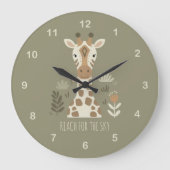 Safari Portret Giraffe ID1264 Grote Klok (Voorkant)