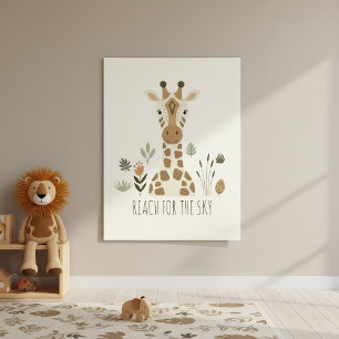 Safari Portretten Giraffe Ivoorkleurig ID1264 Poster