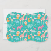 Safari Print Baby shower Kaart (Achterkant)