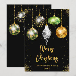 Safari Print Kerstornamenten Prettig Kerstfeest Feestdagenkaart