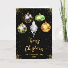 Safari Print Ornaments Merry Christmas Feestdagen Kaart