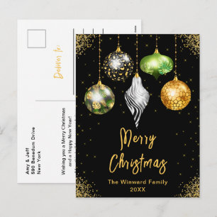 Safari Print Ornaments Prettig Kerstfeest Feestdagenkaart