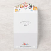 Safari proefdieren warmloperballonfeest oerwoud all in one uitnodiging (Buitenkant)