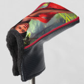 Safari Queen: Majestueuze Afrikaanse Vrouw Rode Ve Golfheadcover (3/4 voorkant)