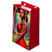 Safari Queen: Majestueuze Afrikaanse Vrouw Rode Ve Klein Cadeauzakje (Achterkant Gekanteld)