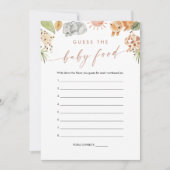 SAFARI Raad de Baby Food Game Kaart (Voorkant)