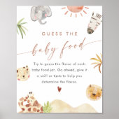 SAFARI Raad de Baby Food Game Sign Poster (Voorkant)