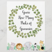 Safari Raad eens hoeveel pakjes gummies Poster (Achterkant)