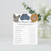 Safari raad het Baby shower met de juiste prijs (Staand voorkant)