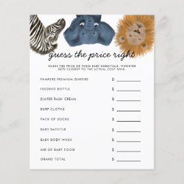 Safari raad het Baby shower met de juiste prijs