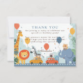 Safari Race Auto 2e verjaardag Bedankkaart (Voorkant)