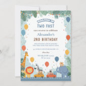 Safari Race Auto 2e verjaardag Kaart (Voorkant)