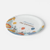 Safari Race Auto 2e verjaardag Papieren Bordje (Gekanteld)