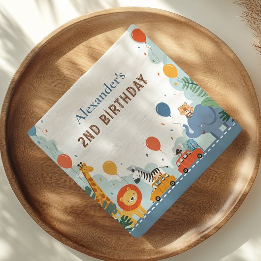 Safari Race Auto 2e verjaardag Servet