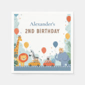 Safari Race Auto 2e verjaardag Servet (Voorkant)