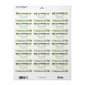 Safari Retouradreslabels, groene palmen Etiket (Full Sheet)