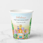 Safari Ride Jungle Fun Style Birthday Party Cups Papieren Bekers (Voorkant)