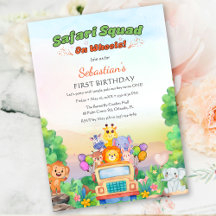 Safari Ride Thema – Wilde Eerste Verjaardag Jongen