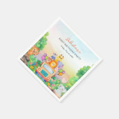 Safari Ride Theme Wild One Boy 1st Birthday Servet (Hoek)