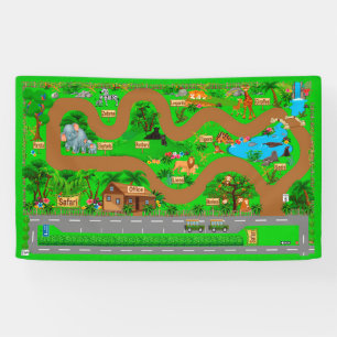 Safari Road voor auto's 3x5 Banner