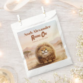 Safari Roaring One Fluffy Leopard Birthday Party Bedankzakje (Geknipt)