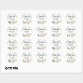 Safari roze bloemblaadje Baby shower Favor Stick Ronde Sticker (Vel)