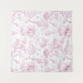 Safari-roze tapijtstof wandkleed (Voorkant)