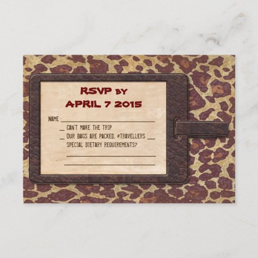 Safari RSVP kaart (Voorkant)