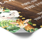 Safari Rustic Hoeveel Snoepjes Douche Game Sign Poster (Hoek)