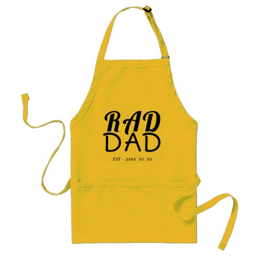 Safari Sand Canvas RAD DAD YELLOW Original Standaard Schort (Voorkant)