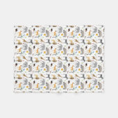 Safari Savanna Multiple Animals Fleece Deken (Voorkant (Horizontaal))