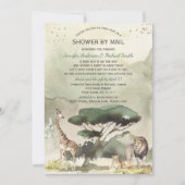 Safari Savanne Sahara Dieren Baby Shower per Post Kaart (Voorkant)