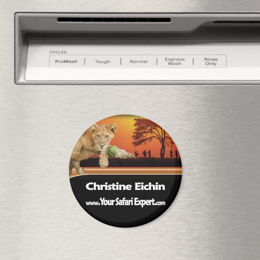 Safari Scène Ronde Magneet (Insitu (Vaatwasser))