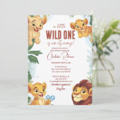 Safari Schattige Lions Baby shower Kaart (Staand voorkant)