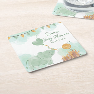 Safari Schattigee Baby Dieren Thema Baby shower Pa Kartonnen Onderzetters