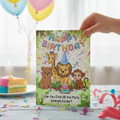 Safari See-n-Find Birthday Fun for Kids Kaart