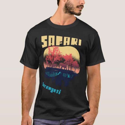 Safari Serengeti National Park Africa Tanzania Big T-shirt (Voorkant)