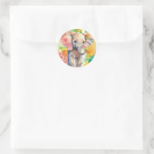 Safari Serenity Elephant Ronde Sticker (Tas)