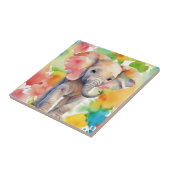 Safari Serenity Elephant Tegeltje (Zijkant)