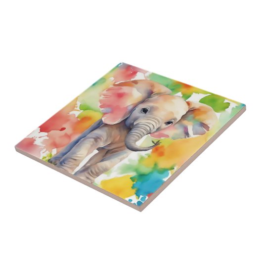 Safari Serenity Elephant Tegeltje (Zijkant)