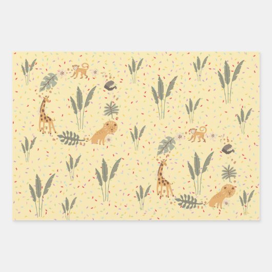 Safari-set van kind inpakpapier vel (Voorkant 3)