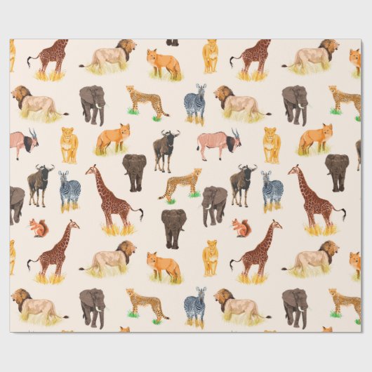 Safari Sightings Cadeaupapier (Vlak)