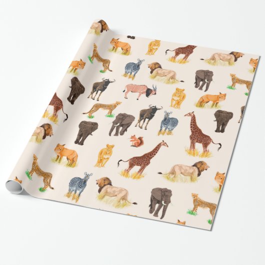 Safari Sightings Cadeaupapier (Uitgerold)