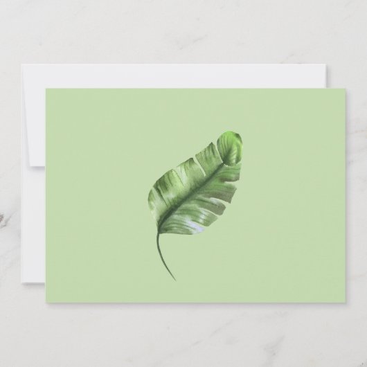 Safari Simple Tropical Wild One Baby shower Kaart (Achterkant)