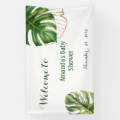 Safari Simple Tropical Wild One Baby shower Spandoek (Verticaal)