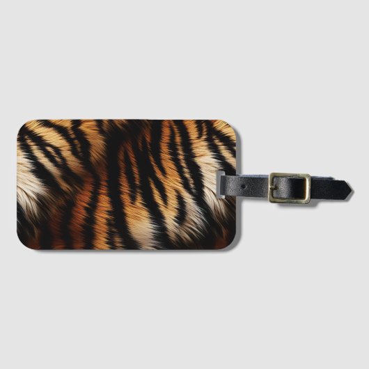 Safari Sinaasappel Black Tiger Bagagelabel (Voorkant (horizontaal))