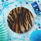 Safari Sinaasappel Black Tiger Papieren Bordje (Feest)